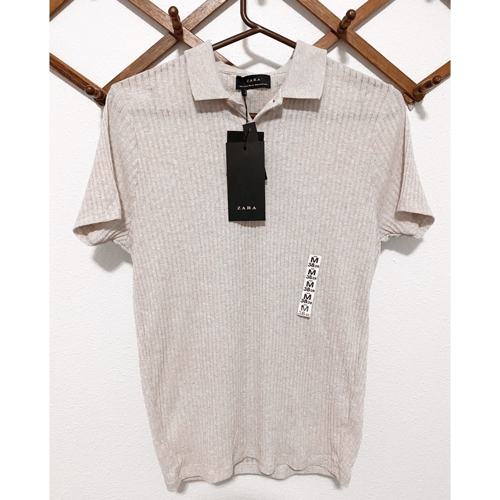 NWT Zara Men’s Fine Knit Polo